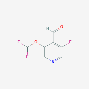 molecular formula C7H4F3NO2 B1410186 3-Difluoromethoxy-5-fluoro-4-formylpyridine CAS No. 1806375-18-7