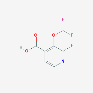 molecular formula C7H4F3NO3 B1410187 3-Difluoromethoxy-2-fluoroisonicotinic acid CAS No. 1806376-43-1