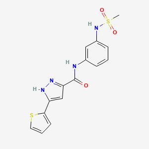 N-(3-(methylsulfonamido)phenyl)-5-(thiophen-2-yl)-1H-pyrazole-3-carboxamide