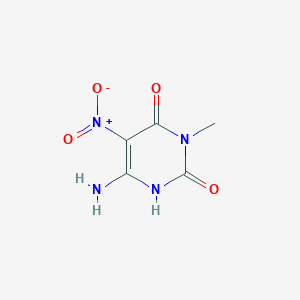 molecular formula C5H6N4O4 B14101915 6-amino-3-methyl-5-nitro-1H-pyrimidine-2,4-dione 