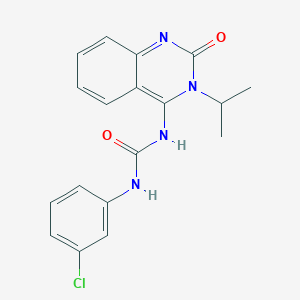 (E)-1-(3-chlorophenyl)-3-(3-isopropyl-2-oxo-2,3-dihydroquinazolin-4(1H)-ylidene)urea