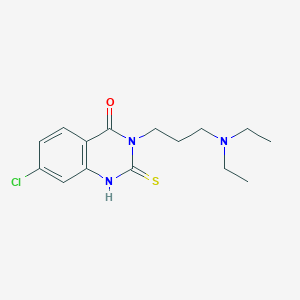 molecular formula C15H20ClN3OS B14101925 7-chloro-3-[3-(diethylamino)propyl]-2-thioxo-2,3-dihydroquinazolin-4(1H)-one 