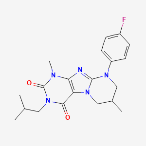 9-(4-fluorophenyl)-1,7-dimethyl-3-(2-methylpropyl)-7,8-dihydro-6H-purino[7,8-a]pyrimidine-2,4-dione