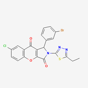 1-(3-Bromophenyl)-7-chloro-2-(5-ethyl-1,3,4-thiadiazol-2-yl)-1,2-dihydrochromeno[2,3-c]pyrrole-3,9-dione