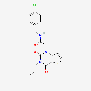 molecular formula C19H20ClN3O3S B14101945 2-(3-butyl-2,4-dioxo-3,4-dihydrothieno[3,2-d]pyrimidin-1(2H)-yl)-N-(4-chlorobenzyl)acetamide 