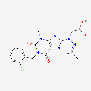 2-(7-(2-chlorobenzyl)-3,9-dimethyl-6,8-dioxo-6,7,8,9-tetrahydro-[1,2,4]triazino[3,4-f]purin-1(4H)-yl)acetic acid