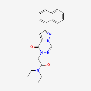 molecular formula C21H21N5O2 B14101957 N,N-diethyl-2-(2-(naphthalen-1-yl)-4-oxopyrazolo[1,5-d][1,2,4]triazin-5(4H)-yl)acetamide 