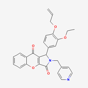 1-[3-Ethoxy-4-(prop-2-en-1-yloxy)phenyl]-2-(pyridin-4-ylmethyl)-1,2-dihydrochromeno[2,3-c]pyrrole-3,9-dione