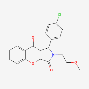 molecular formula C20H16ClNO4 B14101983 1-(4-Chlorophenyl)-2-(2-methoxyethyl)-1,2-dihydrochromeno[2,3-c]pyrrole-3,9-dione 