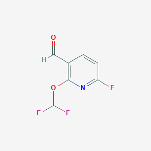 molecular formula C7H4F3NO2 B1410199 2-Difluoromethoxy-6-fluoro-3-formylpyridine CAS No. 1806275-20-6