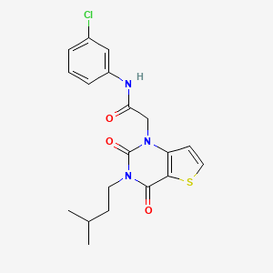 molecular formula C19H20ClN3O3S B14102000 N-(3-chlorophenyl)-2-[3-(3-methylbutyl)-2,4-dioxo-3,4-dihydrothieno[3,2-d]pyrimidin-1(2H)-yl]acetamide 