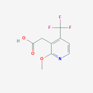 molecular formula C9H8F3NO3 B1410202 2-Methoxy-4-(trifluoromethyl)pyridine-3-acetic acid CAS No. 1227574-10-8