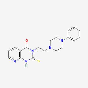 3-[2-(4-phenylpiperazin-1-yl)ethyl]-2-sulfanylidene-1H-pyrido[2,3-d]pyrimidin-4-one