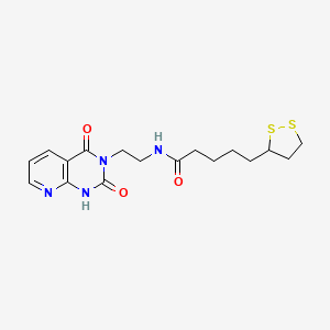 N-(2-(2,4-dioxo-1,2-dihydropyrido[2,3-d]pyrimidin-3(4H)-yl)ethyl)-5-(1,2-dithiolan-3-yl)pentanamide