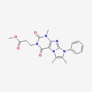 methyl 3-(1,6,7-trimethyl-2,4-dioxo-8-phenyl-1,2,4,8-tetrahydro-3H-imidazo[2,1-f]purin-3-yl)propanoate