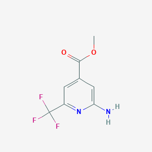 molecular formula C8H7F3N2O2 B1410207 Methyl 2-amino-6-(trifluoromethyl)isonicotinate CAS No. 1227562-16-4