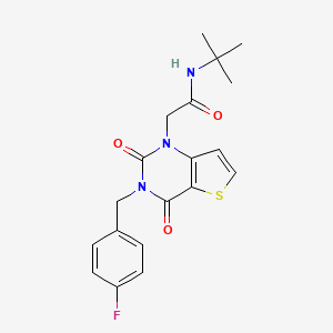 N-tert-butyl-2-[3-(4-fluorobenzyl)-2,4-dioxo-3,4-dihydrothieno[3,2-d]pyrimidin-1(2H)-yl]acetamide