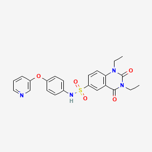 1,3-diethyl-2,4-dioxo-N-(4-(pyridin-3-yloxy)phenyl)-1,2,3,4-tetrahydroquinazoline-6-sulfonamide