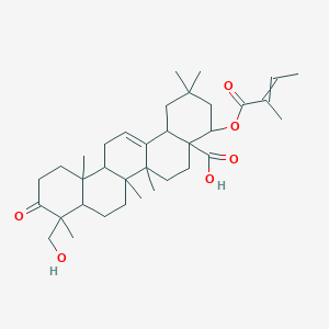 9-(hydroxymethyl)-2,2,6a,6b,9,12a-hexamethyl-4-(2-methylbut-2-enoyloxy)-10-oxo-3,4,5,6,6a,7,8,8a,11,12,13,14b-dodecahydro-1H-picene-4a-carboxylic acid