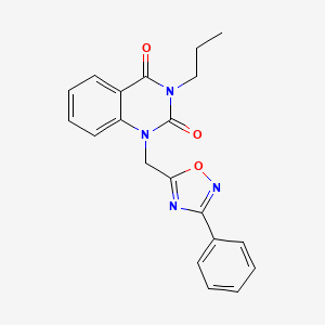 1-((3-phenyl-1,2,4-oxadiazol-5-yl)methyl)-3-propylquinazoline-2,4(1H,3H)-dione