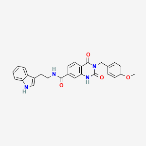 N-(2-(1H-indol-3-yl)ethyl)-3-(4-methoxybenzyl)-2,4-dioxo-1,2,3,4-tetrahydroquinazoline-7-carboxamide