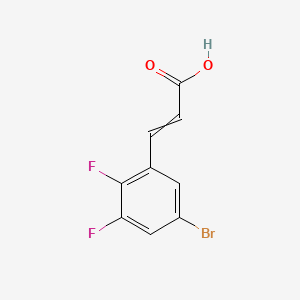 molecular formula C9H5BrF2O2 B14102123 3-(5-Bromo-2,3-difluorophenyl)prop-2-enoic acid 