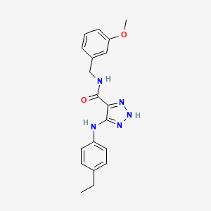 5-((4-ethylphenyl)amino)-N-(3-methoxybenzyl)-1H-1,2,3-triazole-4-carboxamide