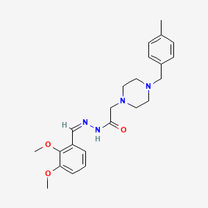 molecular formula C23H30N4O3 B14102136 N'-[(Z)-(2,3-dimethoxyphenyl)methylidene]-2-[4-(4-methylbenzyl)piperazin-1-yl]acetohydrazide 