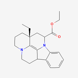 molecular formula C22H28N2O2 B14102139 Ethyl(13aR)-13a-ethyl-2,3,5,6,6a,12,13,13a-octahydro-1H-indolo[3,2,1-de]pyrido[3,2,1-ij][1,5]naphthyridine-12-carboxylate 