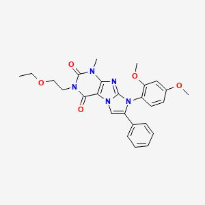 8-(2,4-dimethoxyphenyl)-3-(2-ethoxyethyl)-1-methyl-7-phenyl-1H-imidazo[2,1-f]purine-2,4(3H,8H)-dione