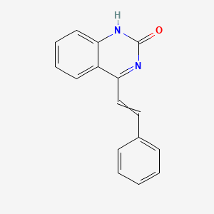 molecular formula C16H12N2O B14102167 4-(2-phenylethenyl)-1H-quinazolin-2-one 