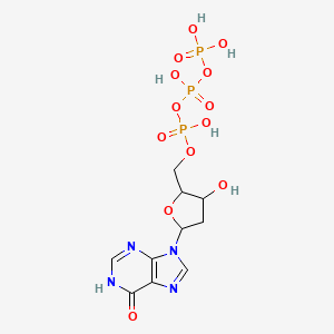 (((2R,3S,5R)-3-Hydroxy-5-(6-hydroxy-9H-purin-9-yl)tetrahydrofuran-2-yl)methyl)triphosphoric acid