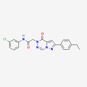 molecular formula C21H18ClN5O2 B14102212 N-(3-chlorophenyl)-2-[2-(4-ethylphenyl)-4-oxopyrazolo[1,5-d][1,2,4]triazin-5(4H)-yl]acetamide 