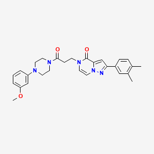 2-(3,4-dimethylphenyl)-5-{3-[4-(3-methoxyphenyl)piperazin-1-yl]-3-oxopropyl}pyrazolo[1,5-a]pyrazin-4(5H)-one