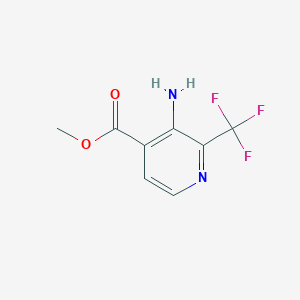 molecular formula C8H7F3N2O2 B1410222 3-氨基-2-(三氟甲基)异烟酸甲酯 CAS No. 1227574-93-7