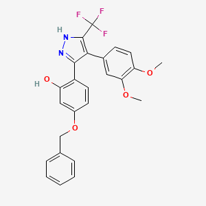 5-(benzyloxy)-2-[4-(3,4-dimethoxyphenyl)-3-(trifluoromethyl)-1H-pyrazol-5-yl]phenol