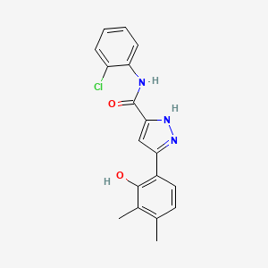 molecular formula C18H16ClN3O2 B14102239 N-(2-chlorophenyl)-5-(2-hydroxy-3,4-dimethylphenyl)-1H-pyrazole-3-carboxamide 