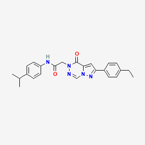 molecular formula C24H25N5O2 B14102241 2-[2-(4-ethylphenyl)-4-oxopyrazolo[1,5-d][1,2,4]triazin-5(4H)-yl]-N-[4-(propan-2-yl)phenyl]acetamide 