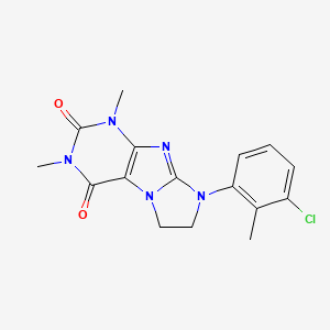 8-(3-chloro-2-methylphenyl)-1,3-dimethyl-7,8-dihydro-1H-imidazo[2,1-f]purine-2,4(3H,6H)-dione