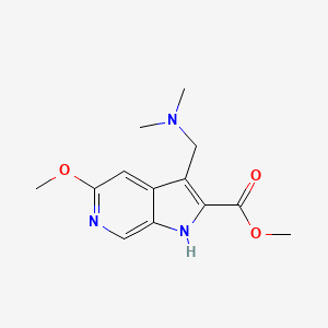 molecular formula C13H17N3O3 B1410229 methyl 3-((dimethylamino)methyl)-5-methoxy-1H-pyrrolo[2,3-c]pyridine-2-carboxylate CAS No. 1432322-93-4