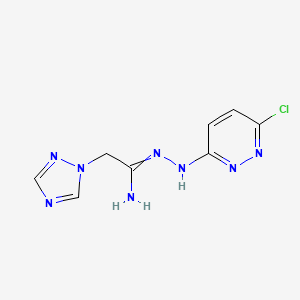 N'-[(6-chloropyridazin-3-yl)amino]-2-(1,2,4-triazol-1-yl)ethanimidamide