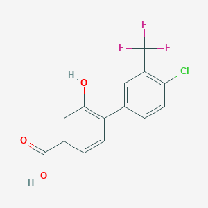 4'-Chloro-2-hydroxy-3'-(trifluoromethyl)-[1,1'-biphenyl]-4-carboxylic acid