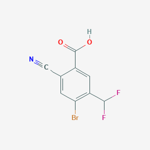 molecular formula C9H4BrF2NO2 B1410233 4-Bromo-2-cyano-5-(difluoromethyl)benzoic acid CAS No. 1807073-34-2