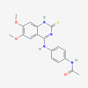 N-{4-[(6,7-dimethoxy-2-thioxo-1,2-dihydroquinazolin-4-yl)amino]phenyl}acetamide