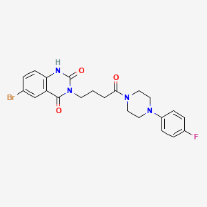 6-bromo-3-[4-[4-(4-fluorophenyl)piperazin-1-yl]-4-oxobutyl]-1H-quinazoline-2,4-dione