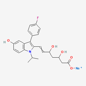 molecular formula C24H25FNNaO5 B14102342 [R*,S*-(E)]-(+/-)-7-[3-(4-Fluorophenyl)-5-hydroxy-1-(1-Methylethyl)-1H-indol-2-yl]-3,5-dihydroxy-6-heptenoic Acid MonosodiuM Salt 