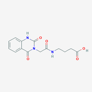 4-{[(2-hydroxy-4-oxoquinazolin-3(4H)-yl)acetyl]amino}butanoic acid