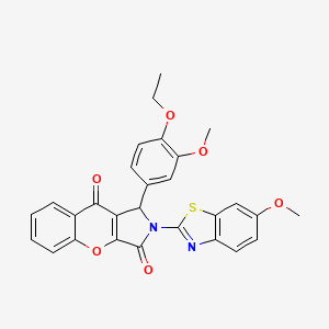 1-(4-Ethoxy-3-methoxyphenyl)-2-(6-methoxy-1,3-benzothiazol-2-yl)-1,2-dihydrochromeno[2,3-c]pyrrole-3,9-dione