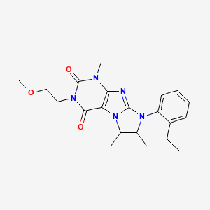 molecular formula C21H25N5O3 B14102393 8-(2-ethylphenyl)-3-(2-methoxyethyl)-1,6,7-trimethyl-1H-imidazo[2,1-f]purine-2,4(3H,8H)-dione 