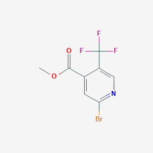 molecular formula C8H5BrF3NO2 B1410242 Methyl 2-bromo-5-(trifluoromethyl)isonicotinate CAS No. 1227594-30-0